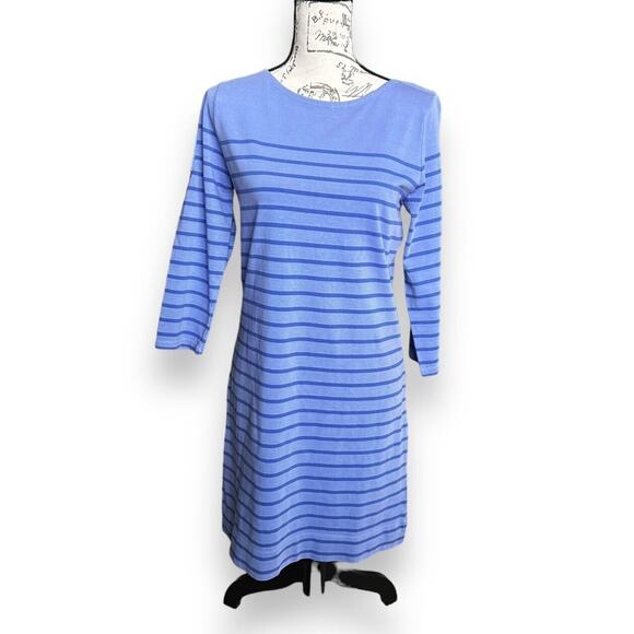 Vineyard Vines Dresses & Skirts - New Vineyard Vines Overdyed LS Stripe Knit Dress Cotton Indigo Marlin Color XS